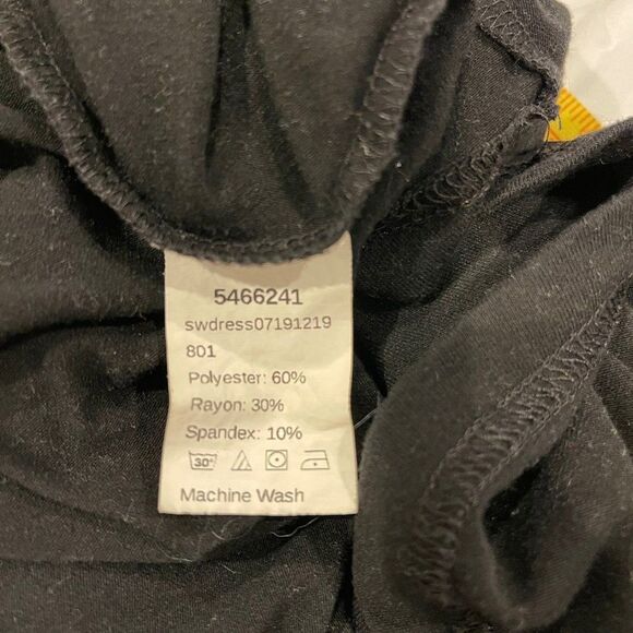 SHEIN Deep V Neck Button Down Long Sleeve Black Dress Size XS - Picture 4 of 7